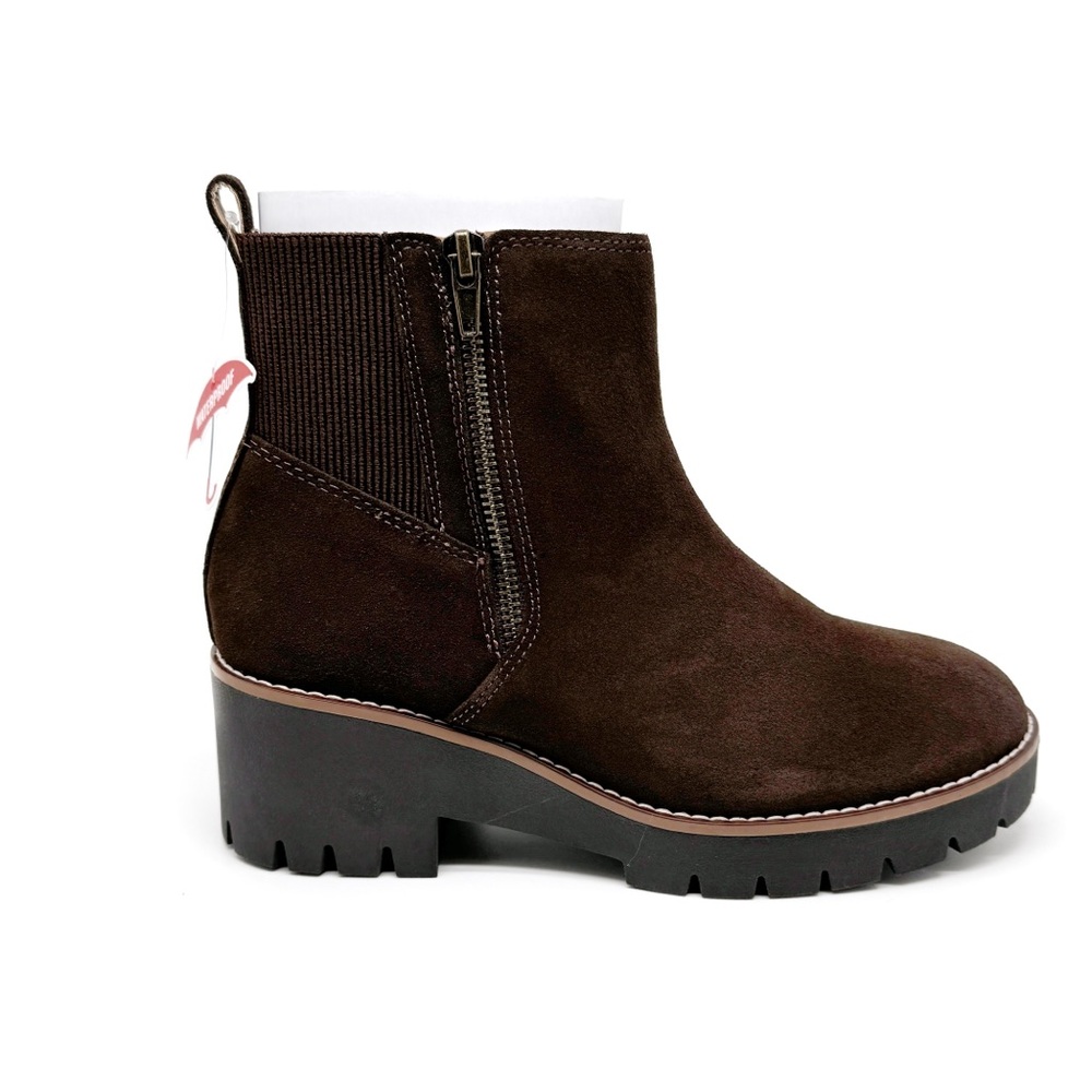 Blondo Damaris Suede Ankle Booties Java Size 7